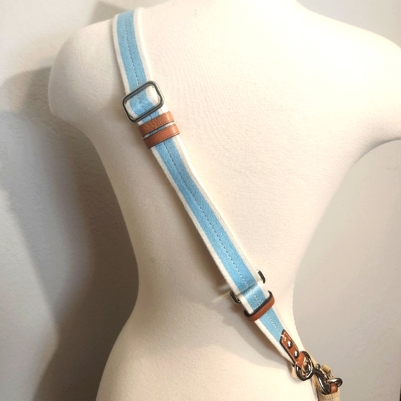 EUC COACH HAMPTON MULTICOLOR PASTEL WATERCOLOR STRIPE CROSSBODY - Picture 8 of 15